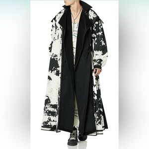 Maison Blanche All Gender Long Sleeve Trench-Coat, Black Print, Sealed WT.